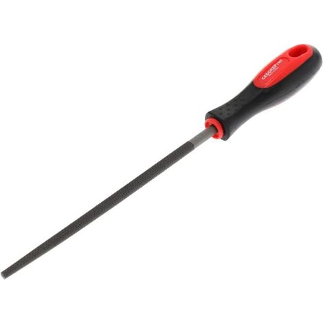 1 - Lime Ronde - Acier Spécial - Traitement Bois Métal Plastique - Atelier Modélisme Impression 3D - Rouge/Noir - 31x20cm