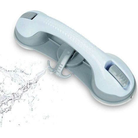 AntidéRapantes Barres D'Appui de Salle de Bain de Sécurité, Poignée de Douche avec Ventouse (Gris) (1/5)