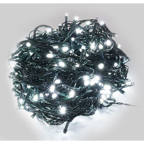 Luci di Natale Filo 300 LED 3m Luce Fredda Cavo Verde (1/2)