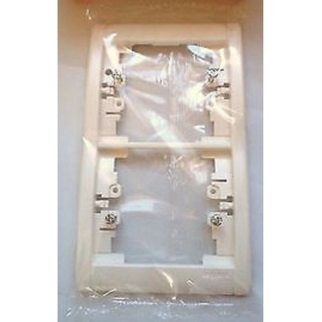 Legrand – Plaque verticale 2 postes blanche KOZI OPALIS – Design épuré pour installations électriques – Compatible avec supports standards