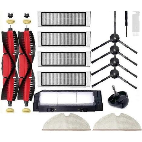 Brosse latérale principale, filtre HEPA, chiffon de nettoyage et roulette avant pour aspirateur robot Xiaomi Roborock Xiaowa E20 E202 E202-00 E202-02 (1/5)