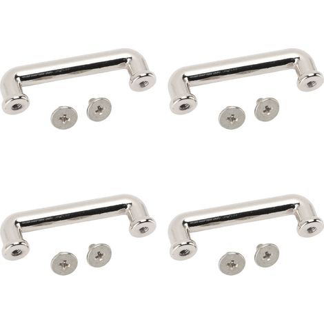 10 Sets Bogenbrückenschnalle 31x7,5x6mm Metall D-Ring-Schnalle Kettenriemenverbinder mit 5,5mm Schrauben für Taschen und Geldbörsen Silber (1/5)