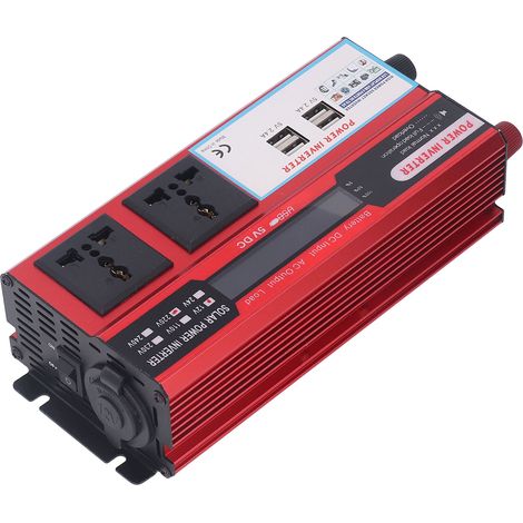 Onduleur solaire extérieur 500 W à onde sinusoïdale modifiée avec 4 ports USB, conversion DC12 V vers AC220 V (1/5)