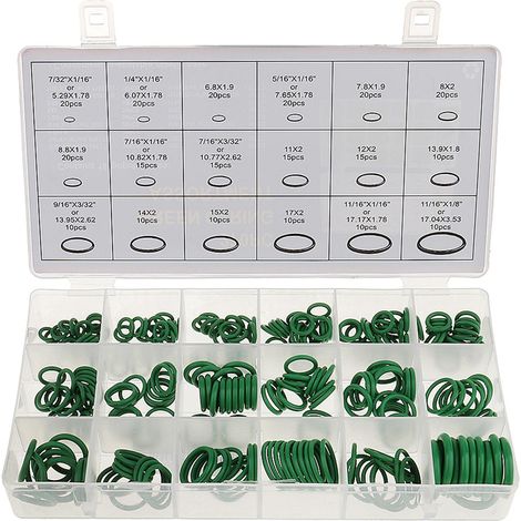Kit D'assortiment De Joints Toriques HNBR Pour Climatisation De Voiture, 270 Pièces, Vert (1/5)