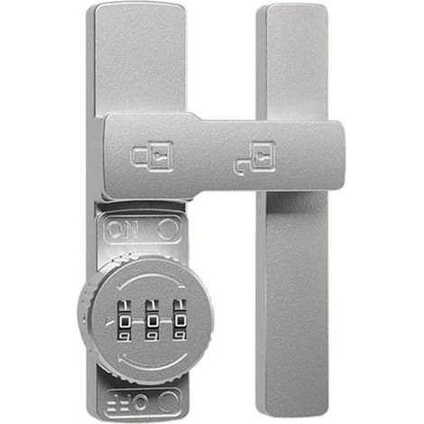 Serrure de porte coulissante à 180 degrés, serrure de porte d'armoire en alliage de zinc avec code clé à 3 chiffres pour porte, entrepôt, garage (1/4)