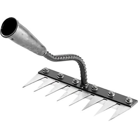 Gardening tools for weeding and mowing - Durable metal rake, 8 tinesHigh quality enhances quality of life. (1/5)
