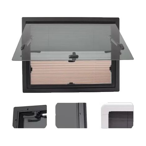 Fenêtre RV, Alliage d'aluminium, Verre trempé, 700-300 (1/2)