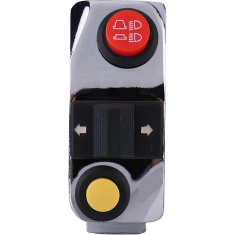 7/8" Motorrad-Lenkerschalter mit Hupe, Blinker, Fern- und Abblendlichtsteuerung, silberfarben