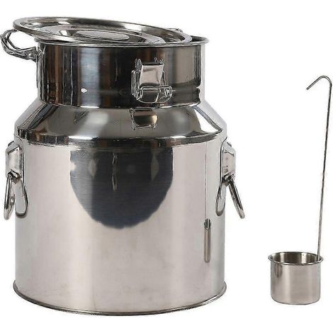 Luftdichter Edelstahl-Milchkanister 14 l/22 l/28 l, Milchkanister, multifunktionaler Transportbehälter mit auslaufsicherem Deckel, geeignet für Transport oder Lagerung (1/5)
