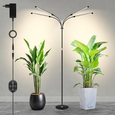 Lampe de culture pour plantes sur pied 12V LED minuterie intensité 20W (1/5)