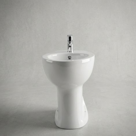 Bidet blanc sur pied pour personnes âgées et handicapées – Accessible aux personnes âgées et handicapées (1/5)