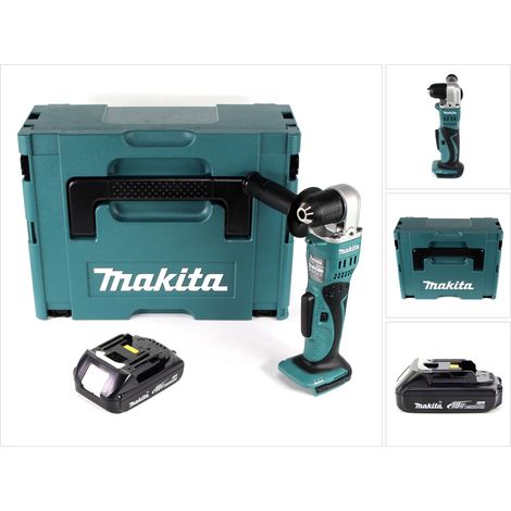 Makita DDA 351 Y1J Trapano angolare a batteria 18V 13,5Nm + 1x batteria 1,5Ah + Makpac - senza caricabatterie