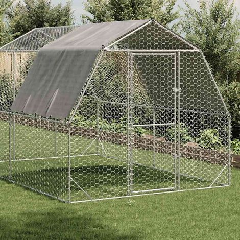Maison Exclusive - Hühnerstall mit Dach 2,5x4x2,25 m Verzinkter S