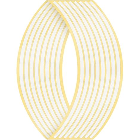 Pegatinas para ruedas, tira reflectante para llanta, duraderas e impermeables, color plata. (1/2)
