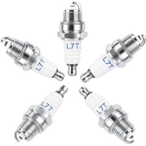 Lot de 3 Bougie d'allumage L7T pour NGK BPMR7A et Bo-sch WSR6F WSR5F et Plus de Bougies Allumag, Tronçonneuse Tondeuse à gazon Petit Moteur Accessoire Pièces (1/5)