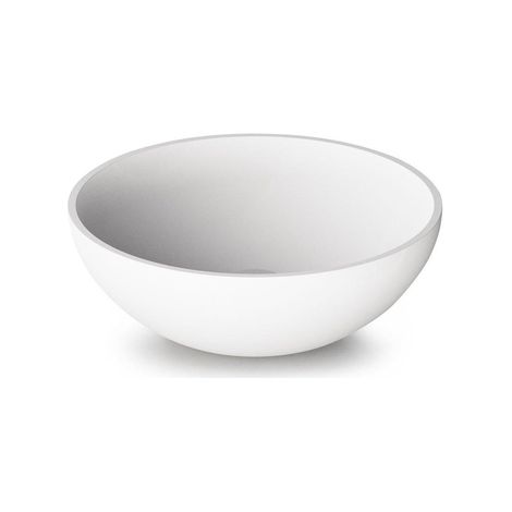 Zeza Element Vasque à poser - 41x41x14cm - solid surface - blanc mat