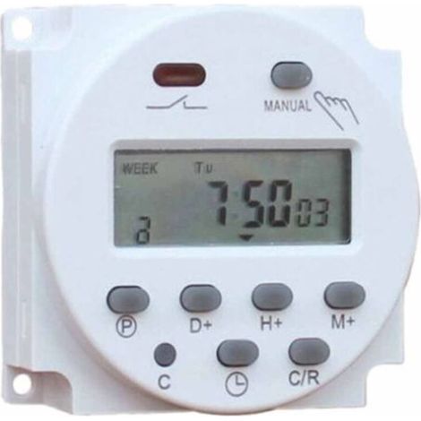 Minuterie numérique à relais, minuterie de laboratoire CN101A 220V Mini LCD Power Timer Switch Mini Minuterie Micro-ordinateur (1/3)