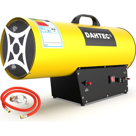 Portable Gas Heater Industrial Space Fan Heaters Workshops Hot Air Blower Mechanical Switch Piezo Ignition, Yellow, 30-50KW [Energy Class A] (1/5)
