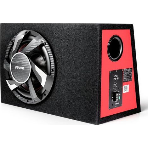 Auto Subwoofer Set mit Bestücktem Gehäuse 305 mm, Komplettes Subwoofer- und Verstärkerpaket 245 W RMS, mit Integriertem Verstärker & Verkabelungssatz, Kompakt für Auto-Audiosysteme (1/5)