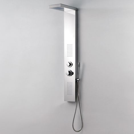 Columna ducha hidromasaje panel para ducha acero 3 chorros mod. Alaska