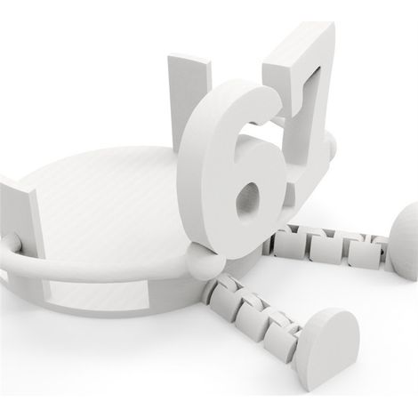 Porte-papier toilette 67 - Décoration de bureau imprimée en 3D - Porte-papier toilette blanc standard