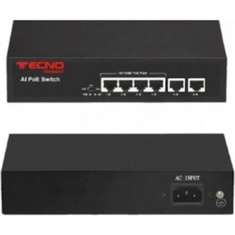 SWITCH RETE 4 PORTE 10/100 TC-P4EH2EH POE (24.710)