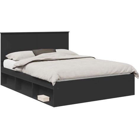 Maison Exclusive - Estructura de cama Negro 150 x 200 cm Madera d
