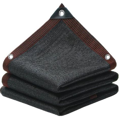 Filet pare-soleil noir 3 × 3 mètres filet de protection solaire perforé auvent extérieur balcon filet d'isolation toit toile pare-soleil (1/4)