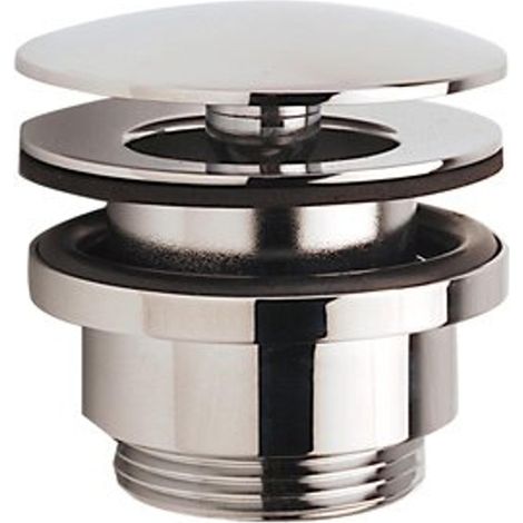Raminex kit de vidange universel pour lavabo chrome 1 1.4 avec plaque de recouvrement fixe ø64 ou 72mm (1/2)
