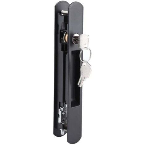 Single Sided Lock Latch,Modern Style Recessed Sliding Door Window Hook Lock Modern Mobile Door Lock Set (1/5)