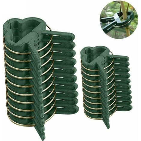 Confezione da 20 clip per piante rampicanti, 2 misure, clip di supporto per viti, pomodori, ortaggi (10 clip grandi, 10 clip piccole) (1/5)