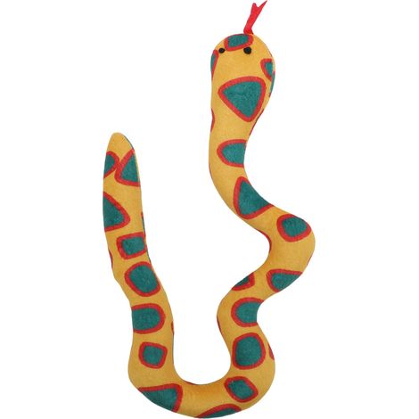 Chat herbe à chat serpent jouet meulage nettoyage dents résistant à l'usure en peluche interactif à mâcher pour chaton Orange (1/5)