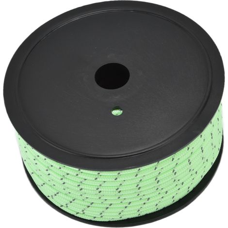 50 m langes Zeltseil, 5 mm dick, phosphoreszierend und reflektierend, Abspannseil für Zelte, robust und vielseitig zum Trocknen und Sichern. (1/5)
