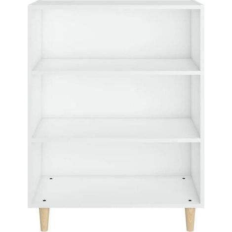 Buffet de Cuisine Blanc 69.5x32.5x90 cm, Meuble Rangement avec Portes et Étagères, Bois d'Ingénierie, Armoire de Salon Moderne pour Maison (1/5)