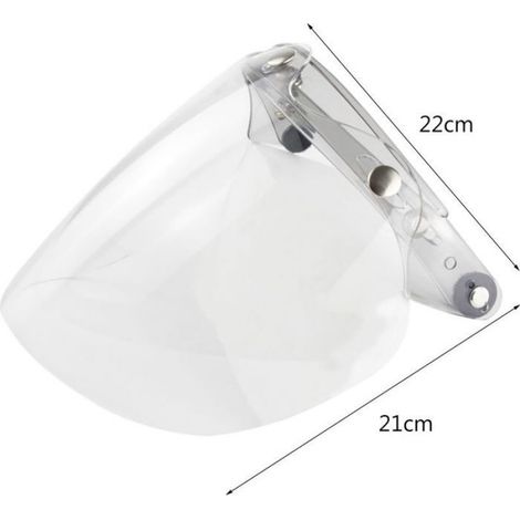 Visière Casque Moto - Anti UV Anti Buée - Universelle 3 Boutons Pression - 22 x 21 cm - 1 Pièce (1/5)