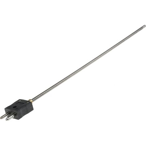 Thermocouple type J Ø 4.5mm, L 300mm, +1100°C max à Fiche mâle standard ( Prix pour 1 )
