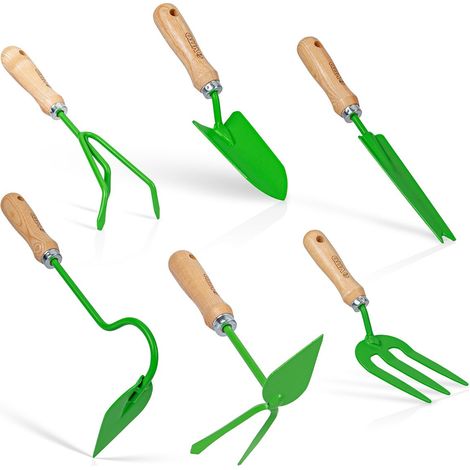 Kit 6 outils de jardin Kit jardinier Acier S235 Manche en bois de hêtre VITO (1/3)