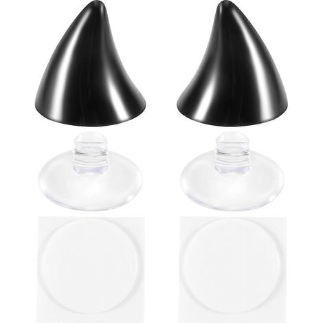 Klaxon décoratif à ventouse pour casque de moto, noir (1/5)