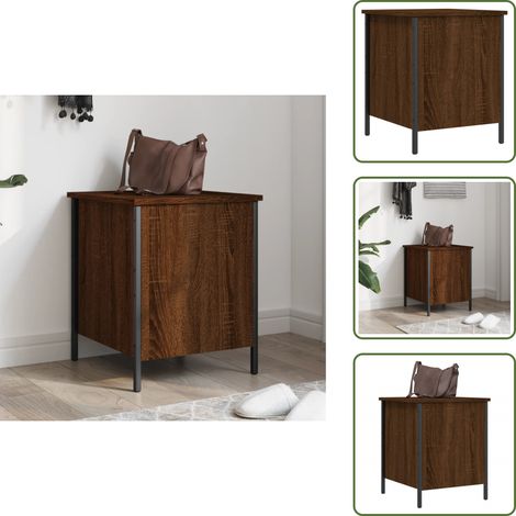 Sitzbank mit Stauraum Braun Eiche 40x42,5x50 cm Holzwerkstoff - Wohnzimmer Möbel - Flurbank - Sitzbank Mit Stauraum - Holzmöbel - Eichendekor (1/5)