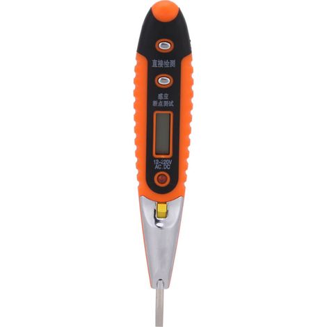 Stylo Détecteur de Tension Électrique 12-220V AC/DC, Testeur Électrique avec Signal Lumineux LED pour Professionnels (1/5)