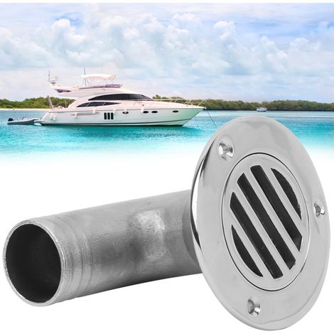 Bonde de pont en acier inoxydable 316 durable pour bateau - Bonde de pont à 90 degrés, 32 mm (1/5)