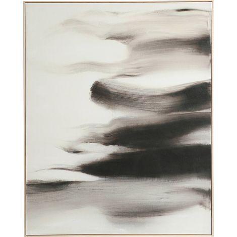 Tableau abstrait contemporain sur toile - tons neutres (1/5)