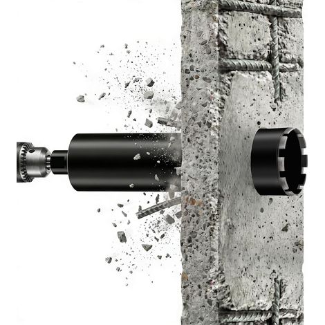 L460 mm Foret Diamant pour Carotteuse, 1 ¼ UNC, Ø 32 mm avec Turbo, 2200 rpm - Foret à Carotte à sec et Humide, Couronne de Forage Diamantée pour Béton, Maçonnerie, Pierre, Granit (1/5)