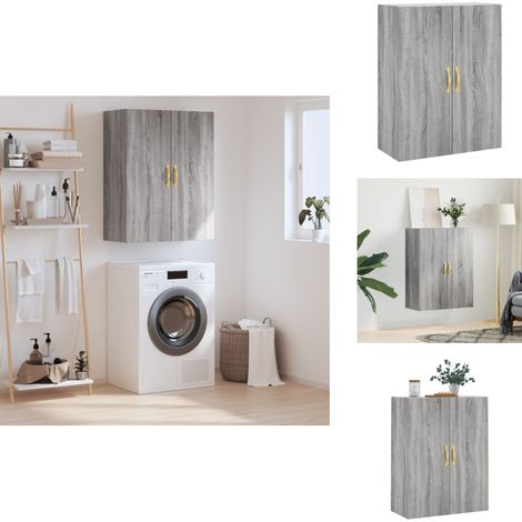 Armoire murale sonoma gris 69,5x34x90 cm - Armoire Murale - Meuble De Rangement - Armoire Suspendu - Buffet - Commode (1/5)