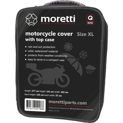 Housse de moto avec top case taille XL Moretti (1/5)