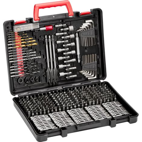 Ensemble de Forets et Embouts pour Perceuse Tournevis 318PCs, Coffret de Mèches et Embouts de Tournevis, Kit de Perçage et de Vissage du Bois, du Métal, avec Étui de Transport, Bricolage (1/5)