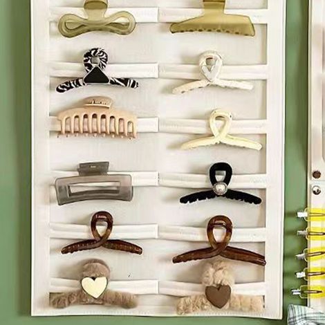 Filz-Wandaufbewahrungsbeutel für Kinderhaarspangen, fester Präsentationsständer für Haaraccessoires, kreativer Filz-Schmuckanhänger zur Aufbewahrung, horizontale Ausführung (1/5)