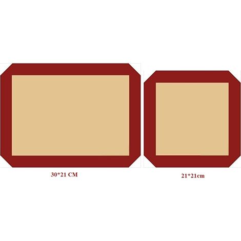 MINKUROW Tappetino Da Forno - 2 Tappetini In Silicone Antiaderenti Riutilizzabili - Adatto A Forno E Microonde, Lavabile In Lavastoviglie - Certificato Senza Bpa Ed Ecologico - Pasticcerie Ideali: 21  (1/3)
