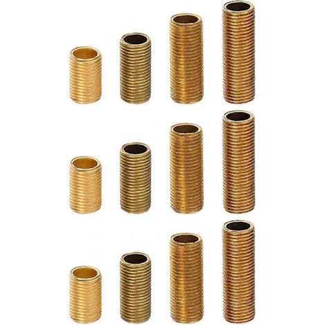 Filiyano – Kit de réparation de lampes : 12 tiges filetées creuses, raccords pour tubes et luminaires, pièces détachées pour lampes (multiples 3,00 x (1/4)