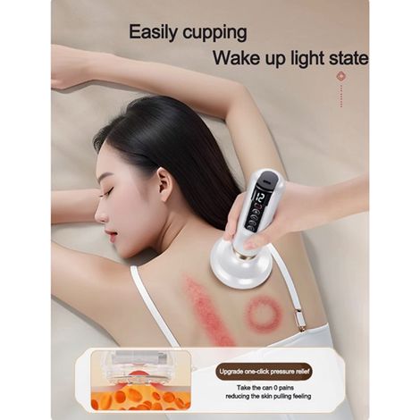 Farbe: Grün Material: ABS Elektrisches Gua-Sha-Gerät, wiederaufladbares Unterdruck-Absorptionsgerät für die Heimanwendung